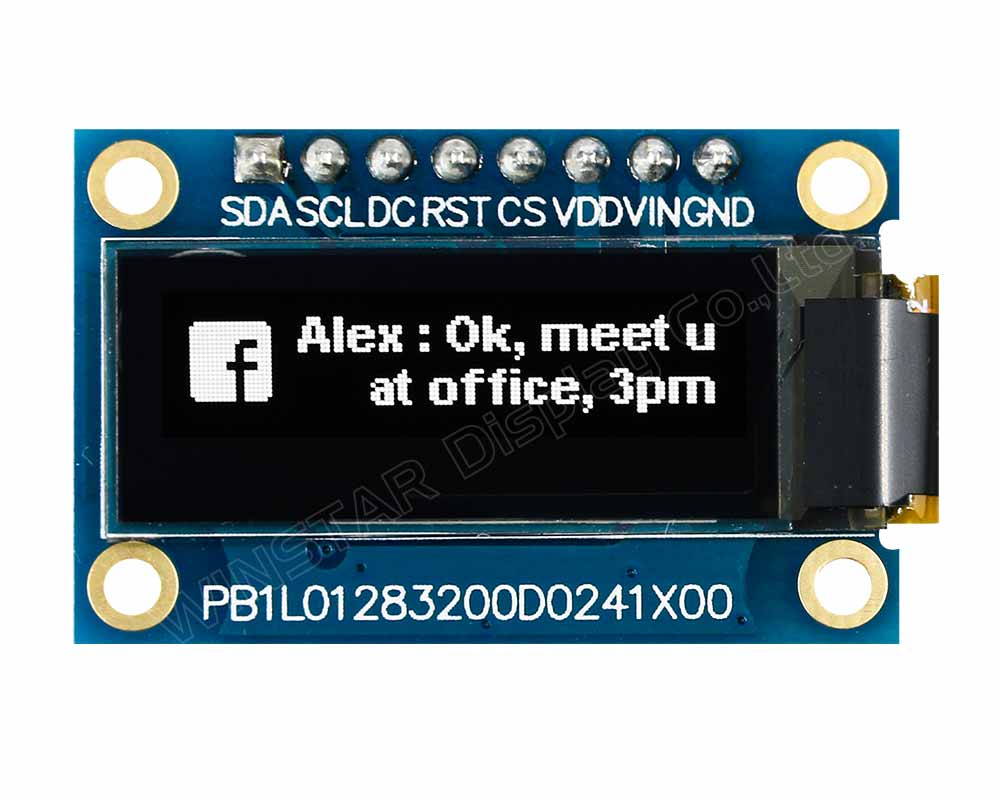 0.91 inch Miniature OLED 128x32 SPI